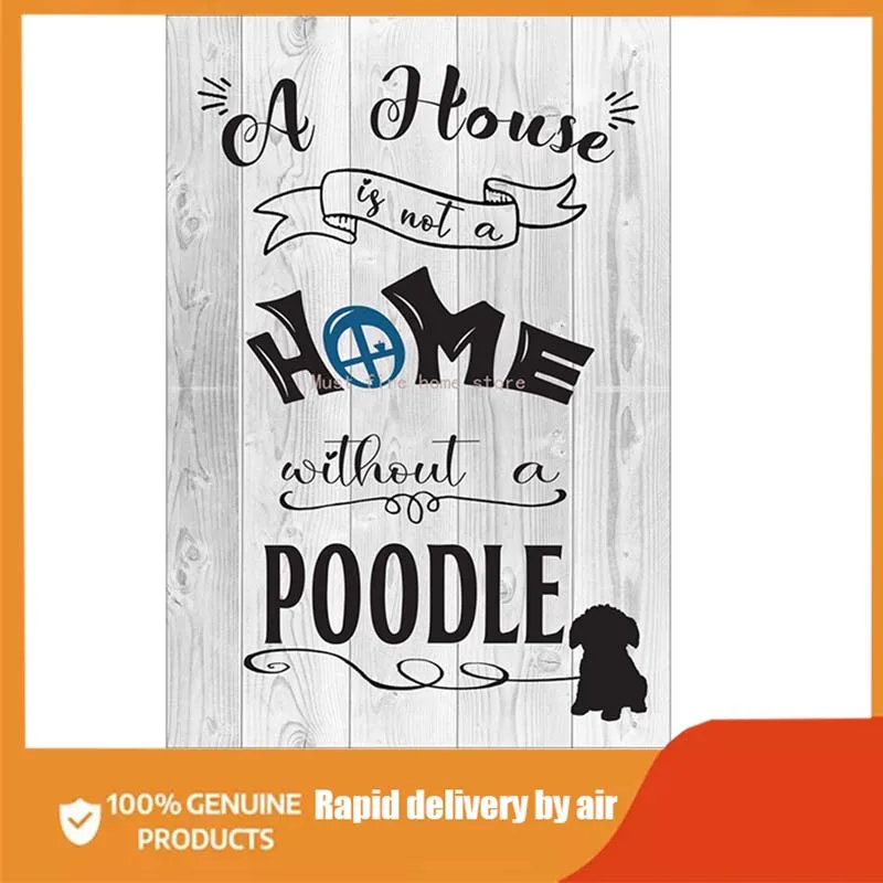 

Toy Poodle Dog Puppy Rustic Retro Vintage Wood Wall Décor Sign 30 cm x 40 cm metal plate metal decor