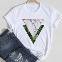 fun geometry print t shirt women streetwear harajuku aesthetic white tops tees female tshirts 2022 summer fashion ladies t shirt