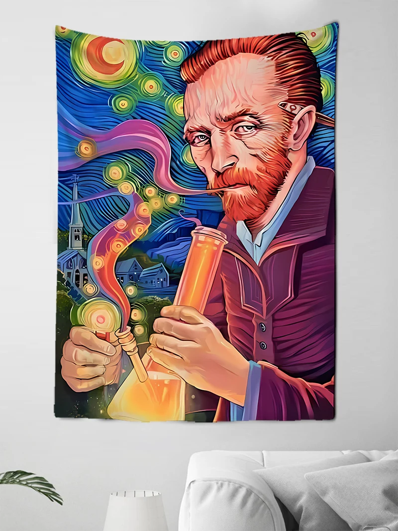 Волшебный Звездный психоделический индийский Гобелен Мандала настенный