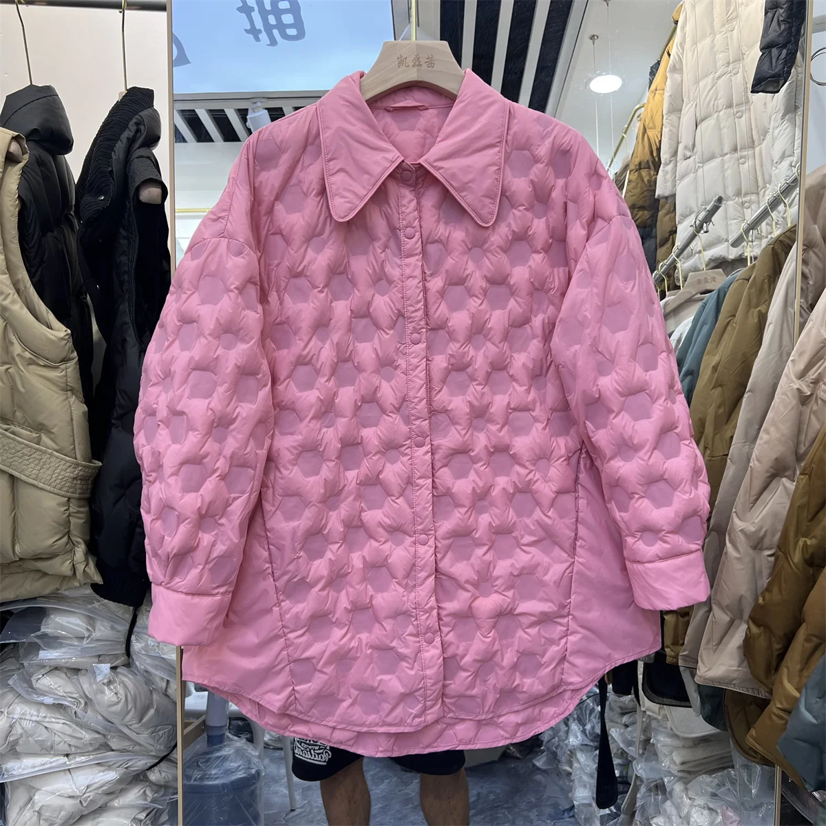 

Новинка Зима 2023, женский тонкий белый пуховик, модная повседневная теплая куртка на белом утином пуху с длинным рукавом L561