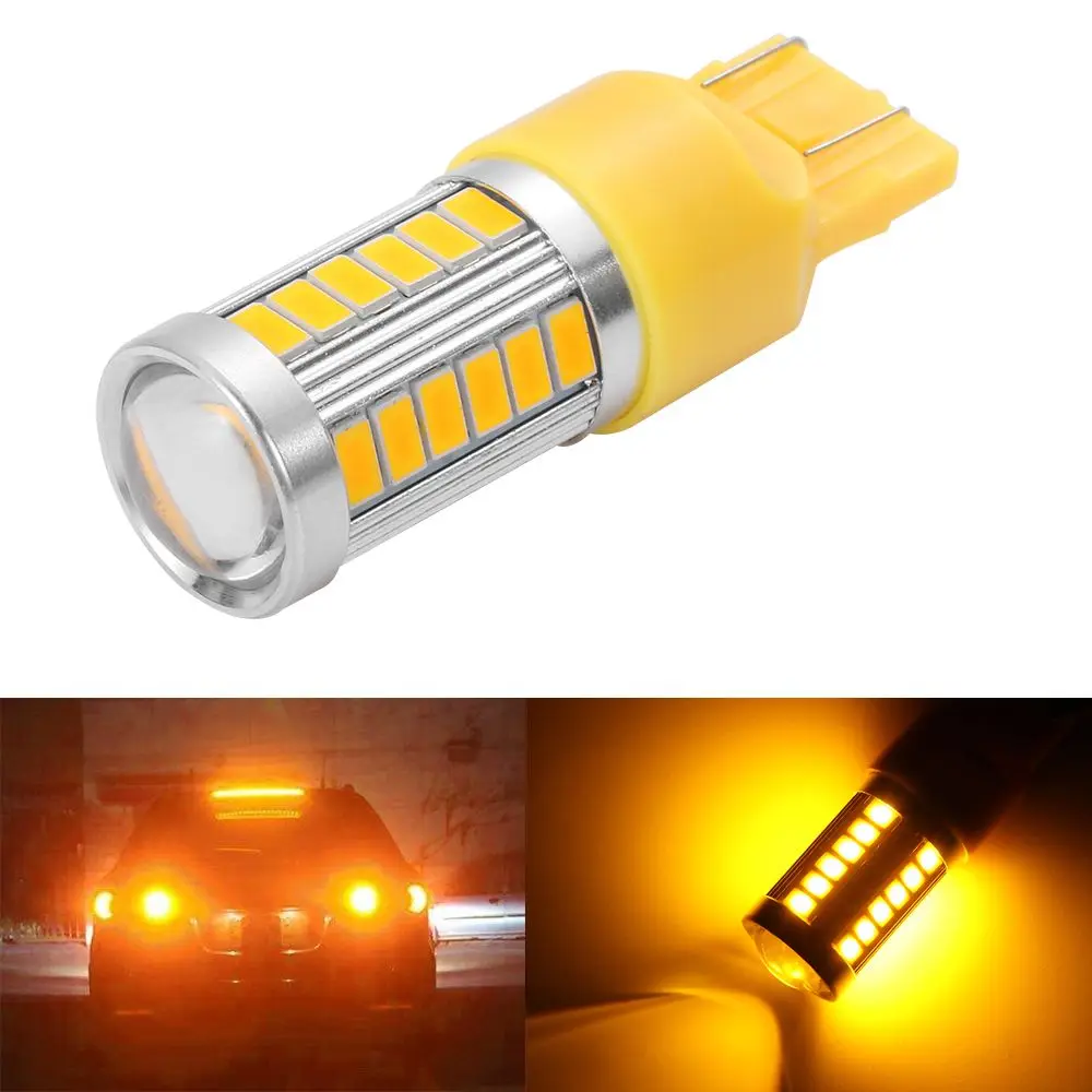

New 5730 Yellow Fog Lamps 33SMD Car Backup Reverse Light T20 W21/5W 7443 LED Bulbs