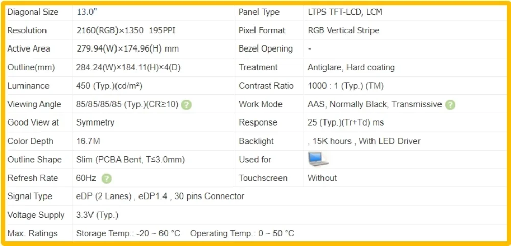13-дюймовый P130ZFZ-BH2 P130ZFZ BH2 SD10Q67039FVT ЖК-экран для ноутбука без сенсорного экрана
