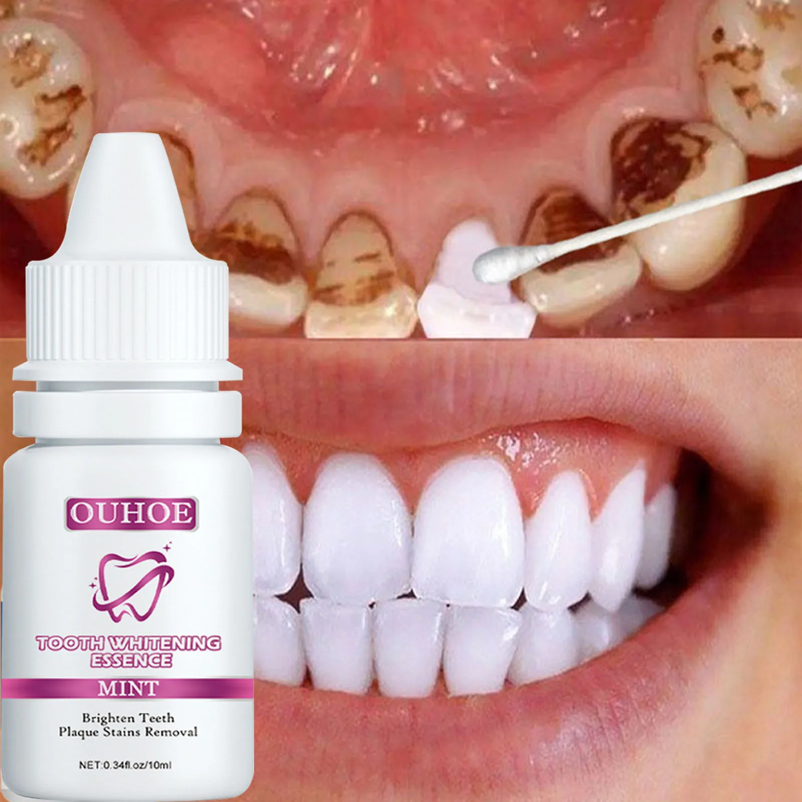 Teeth Whitening Essence Remove Plaque Stains Oral Hygiene Deep Clean Fresh Breath Whiten Tooth Serum Dental Bleaching Care Tools