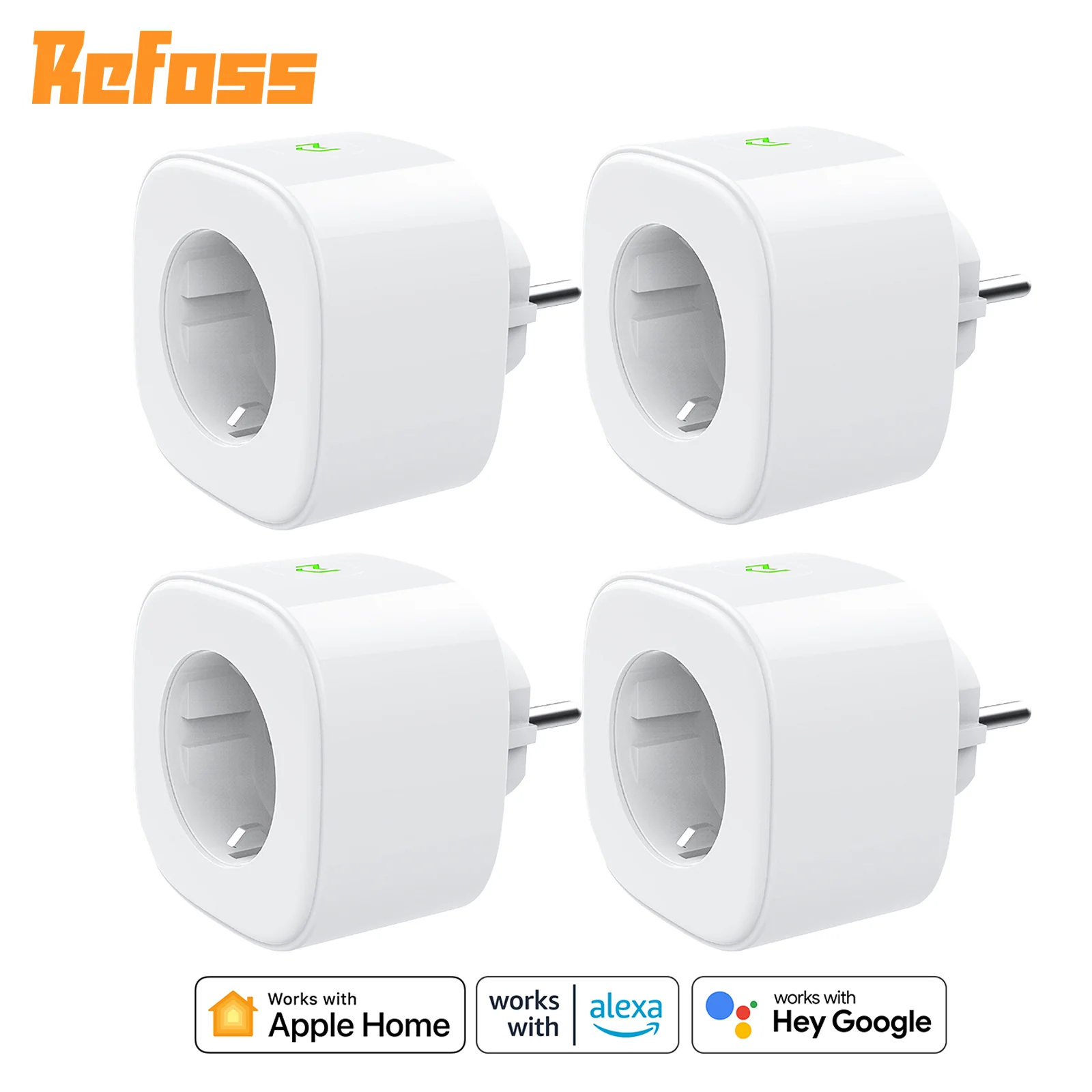 

Refoss 16A HomeKit Smart EU Plug WiFi Socket Timer Schedule Remote Voice Control Support Alexa Google Assistant SmartThings