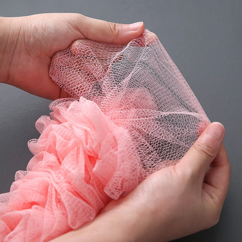 Длинная подвесная Мягкая сетчатая задняя часть Мочалка для душа и ванны