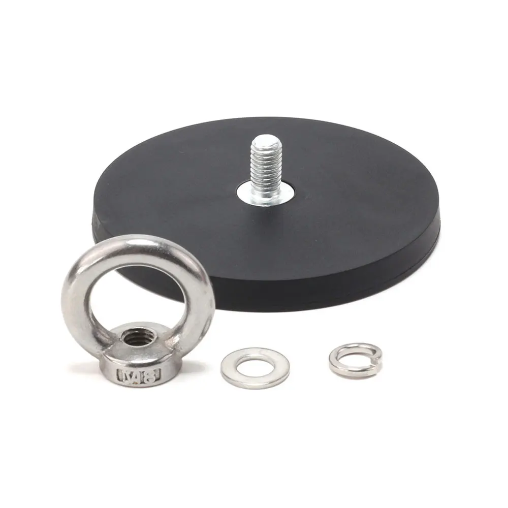 Супермощные неодимовые магниты рыболовные с резиновым покрытием подъемное