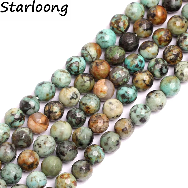 

High Quality Natural Stone Beads Faceted African Howlite Round Loose Beads 6 8 10 12 14mm DIY Jewelry Making bracelet