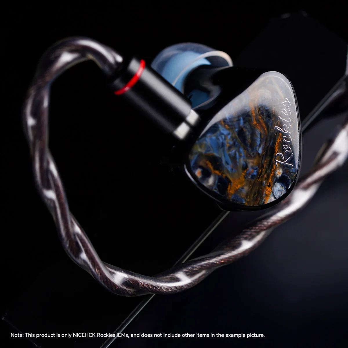 Фото Наушники NICEHCK Rockies 1DD+2 Knowles BA+2 Sonion EST HiFi IEM со сменными 2-контактными разъемами 0.78 и лицевой панелью из натурального пиертерита №4