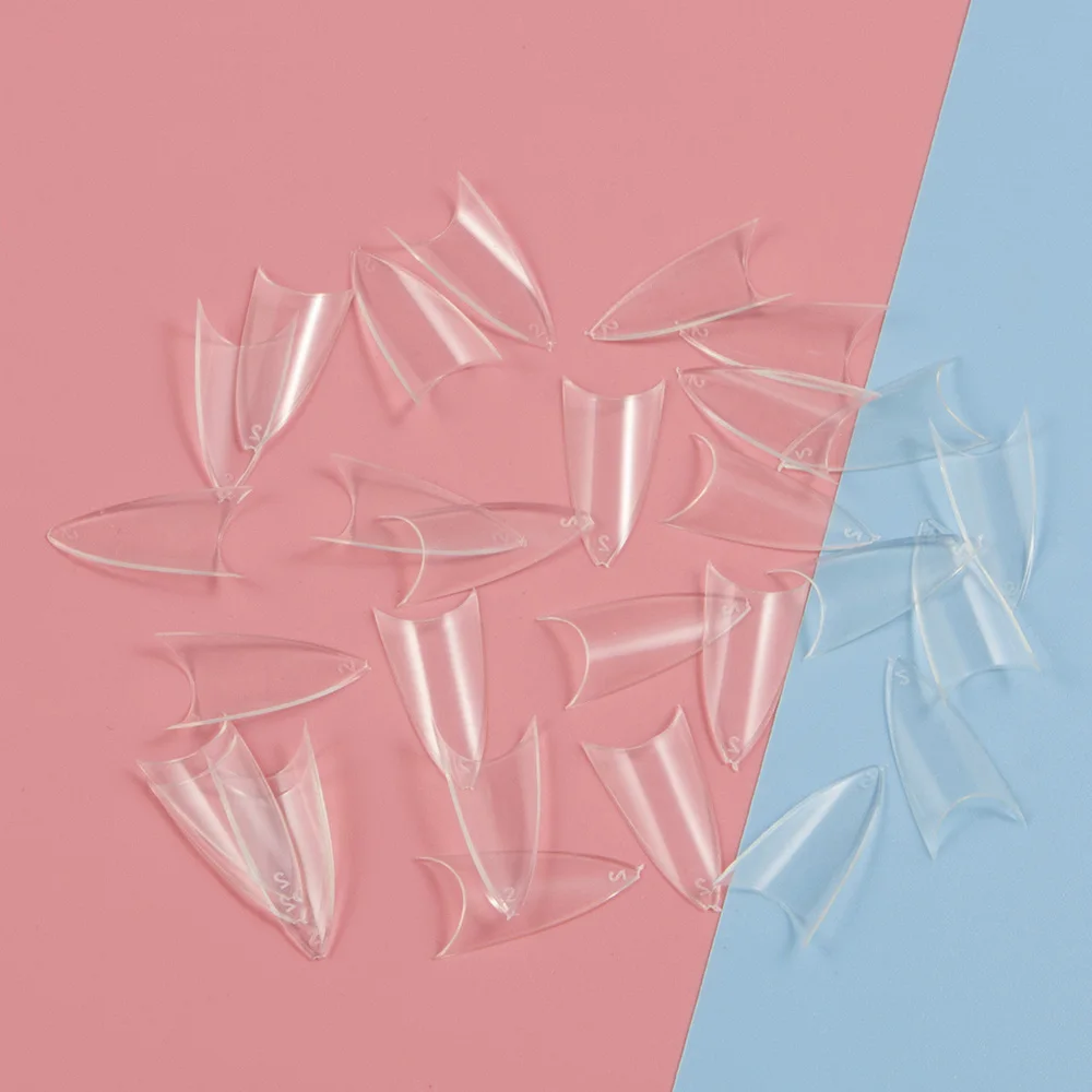 Короткие накладные ногти-полушпильки XS 500 шт. 10 размеров ногти маникюрный пресс