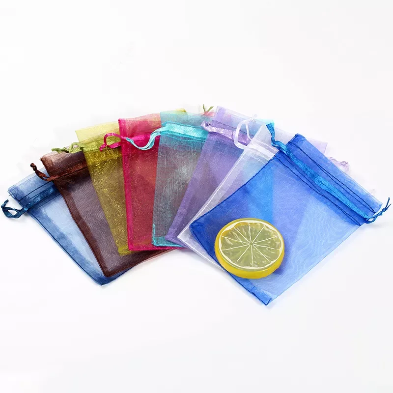 

NewWhite Organza Drawstrings Bags 7x9cm Jewelry Gift Package Bags Yarn Pouch Christmas/Wedding Favors And Gifts 5Z