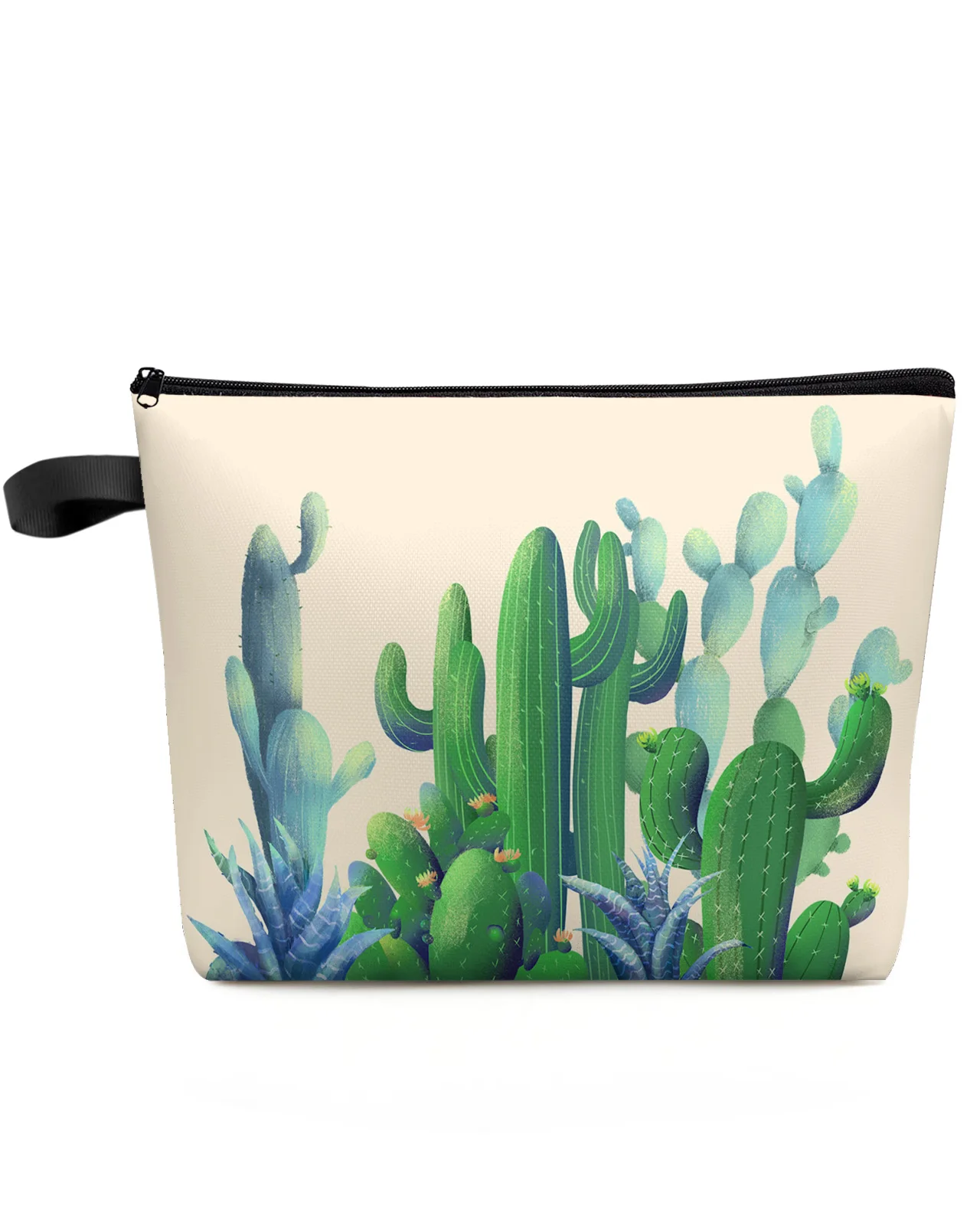 

Tropical Plant Cactus Succulent Large Capacity Travel Cosmetic Bag Portable Makeup Storage Pouch Women Waterproof Pencil Case