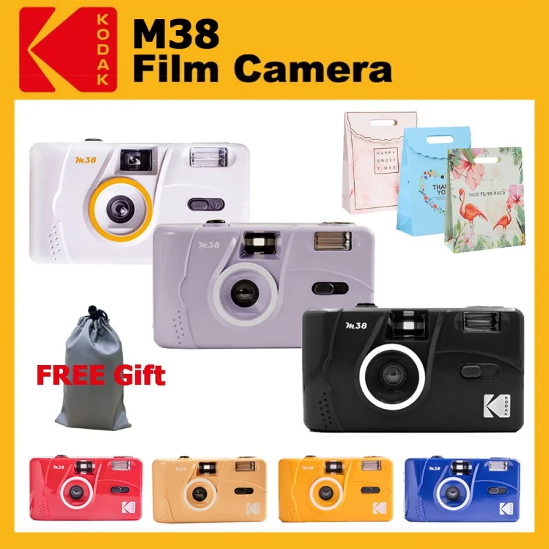 

*Best Gift* With Free Pouch Kodak M38 Non-disposable Film Camera Flash Point-and-shoot Camera
