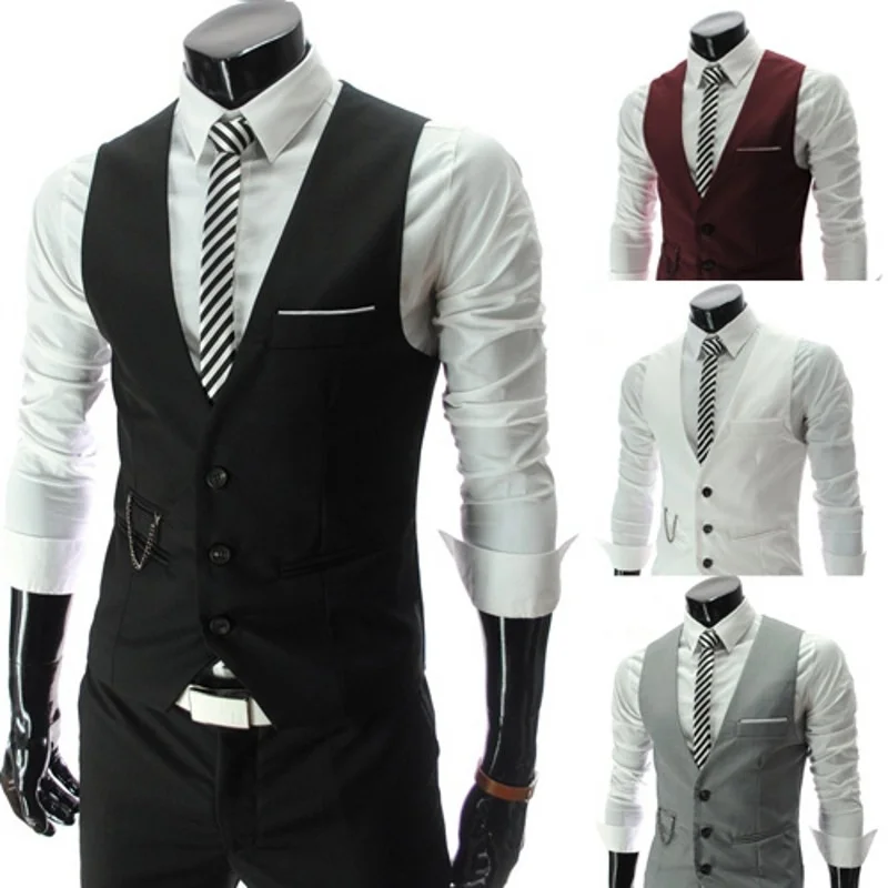 

2022 Brand Suit Vest Men Jacket Sleeveless Vintae Vest Fasion Sprin Autumn Plus Size Waistcoat Caleco Traje ombre Weddin