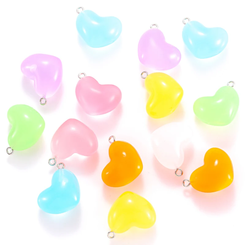 5 шт. акриловые разноцветные светящиеся фосфоресцирующие подвески для ожерелий