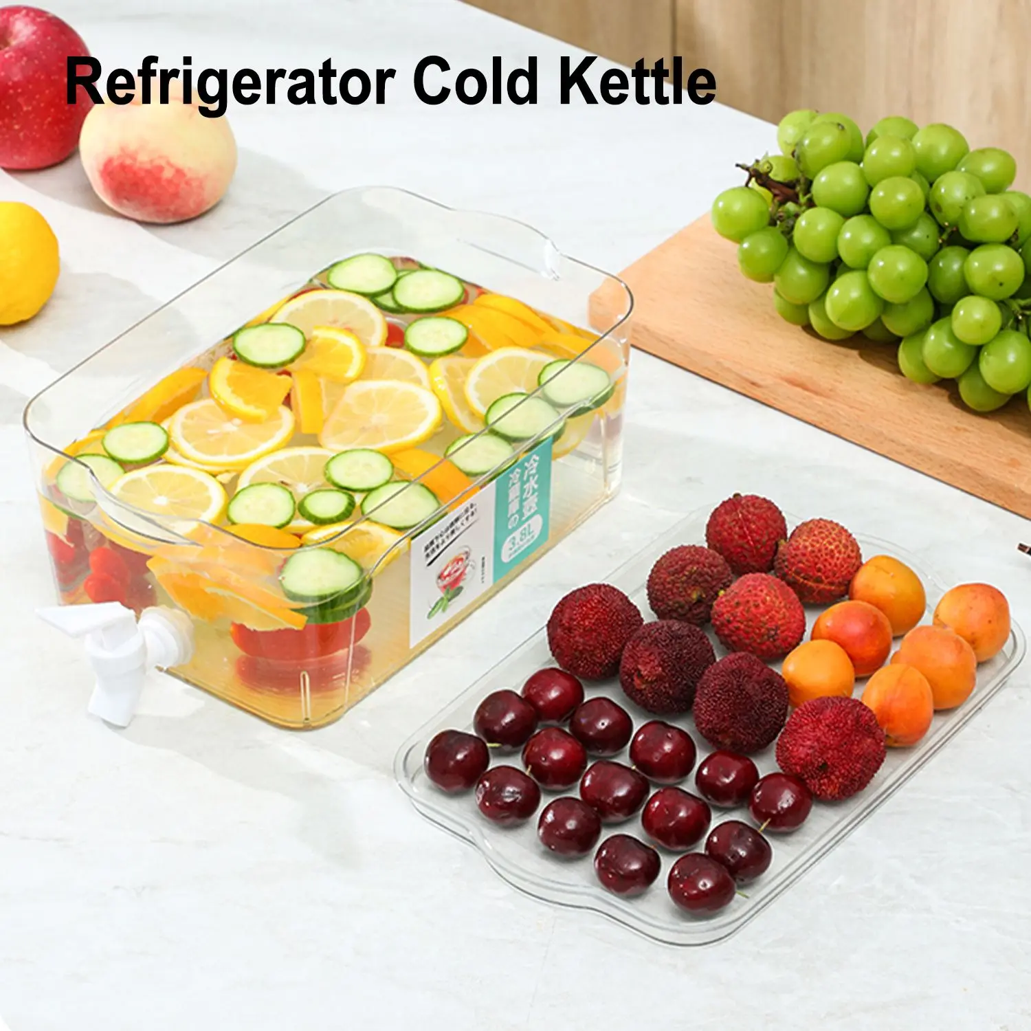 

Home Transparent Fruit Tray Lemon Squash Teapot Bucket Water Dispenser Kettle