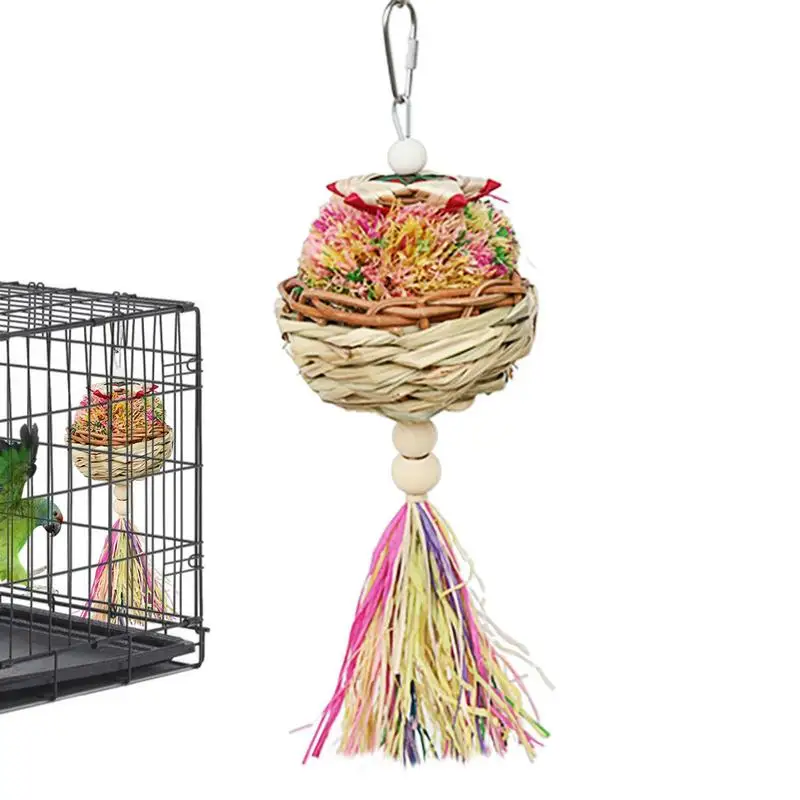 

Parrot Shredder Toys Bird Foraging Toys Chewable Parrot Toys Bowl Design Birds Cage Toy Parrot Cage Shredder Toy Bird Toys