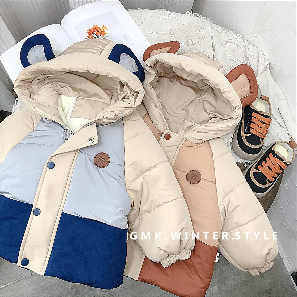 Одежда на хлопковой подкладке для девочек и мальчиков детская новая зимняя