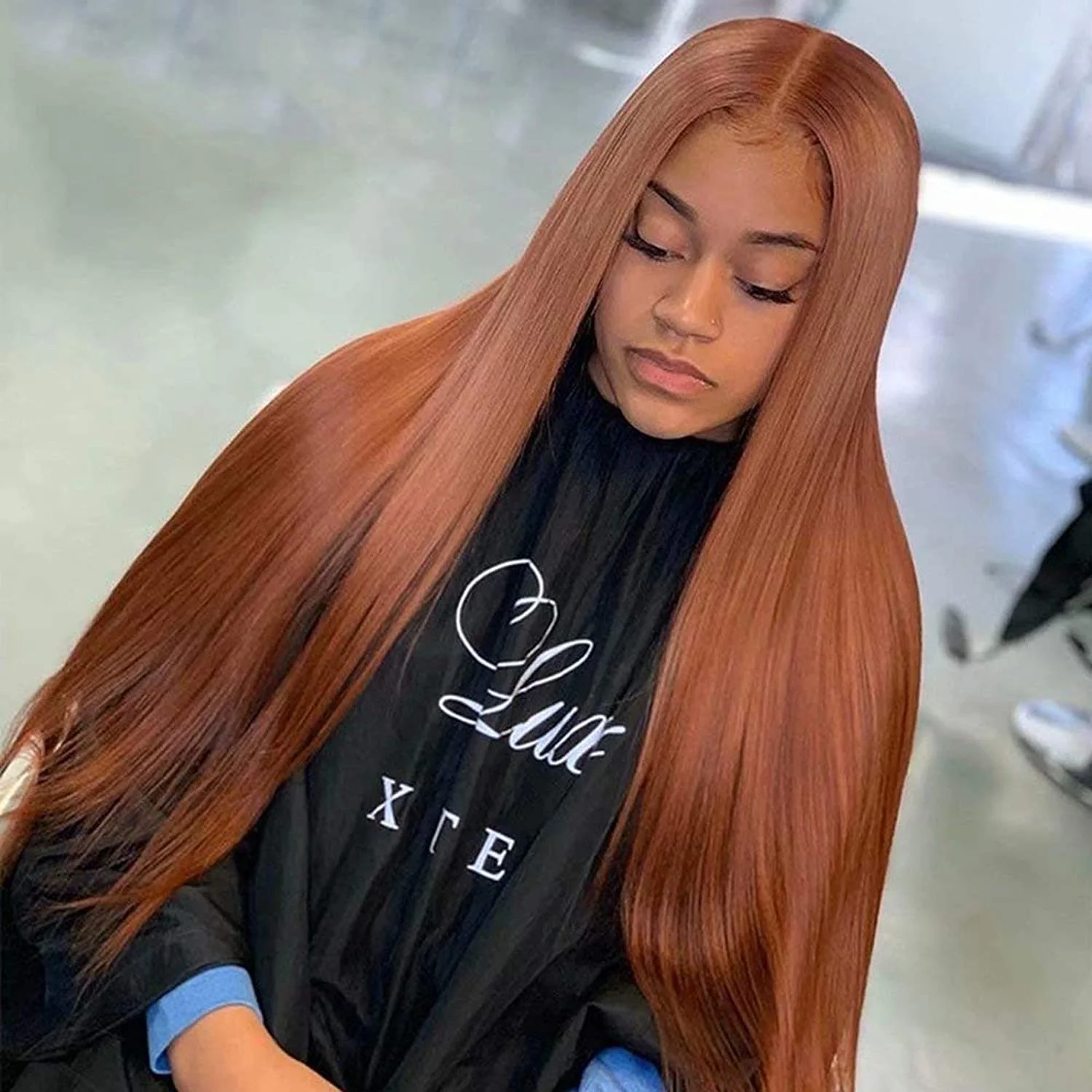 Ed Human Hair Wigs Glueless Light Auburn Wig 13x6 Hd Transparent Lace Front Wig Pre Plucked 150% Density
