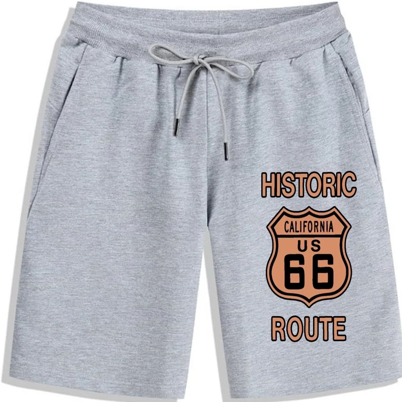 

Historic Route 66 Cali USA Road Sign Trucker Biker Shorts Men shorts for men Men shorts Plus Pure cotton shorts for men shorts