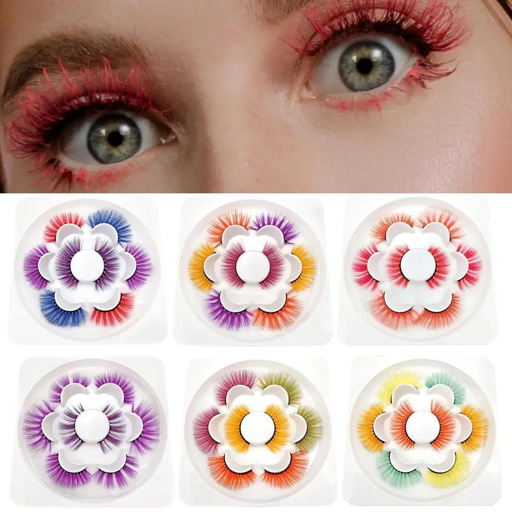 

Уникальные цветные ресницы, 3D норковые цветные накладные ресницы, драматические ресницы для наращивания, Натуральные Искусственные ресниц...