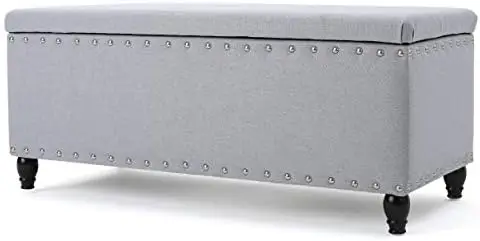 

Fabric Storage Ottoman, Wheat