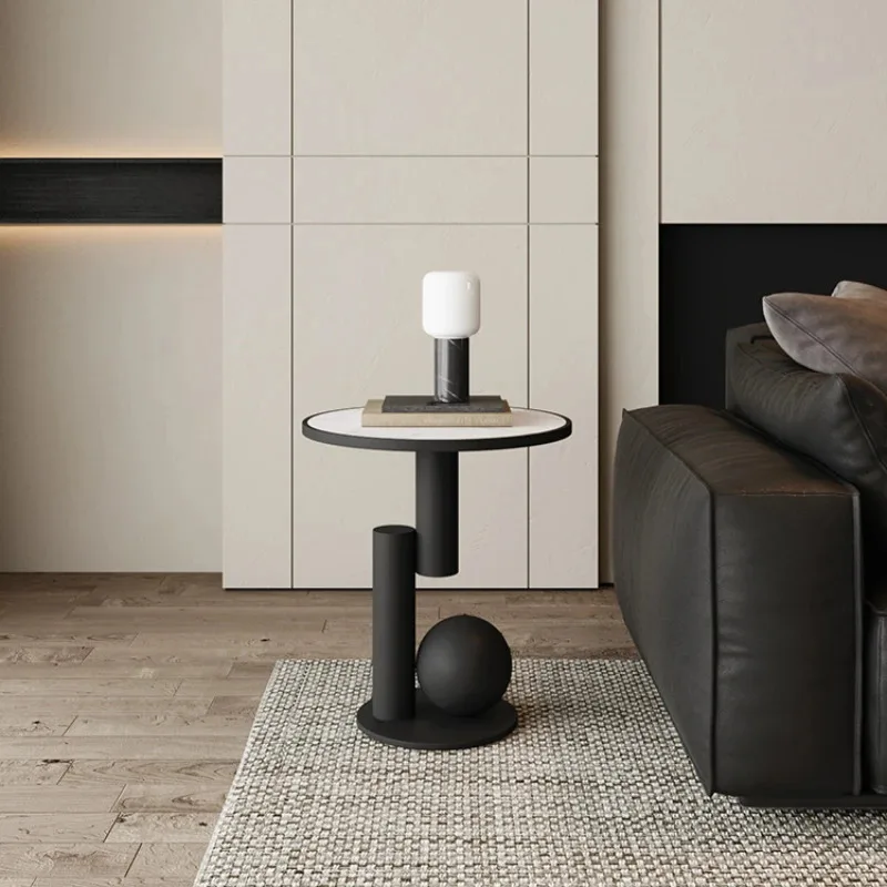 Маленький круглый журнальный столик мобильный прикроватный ночной для дивана