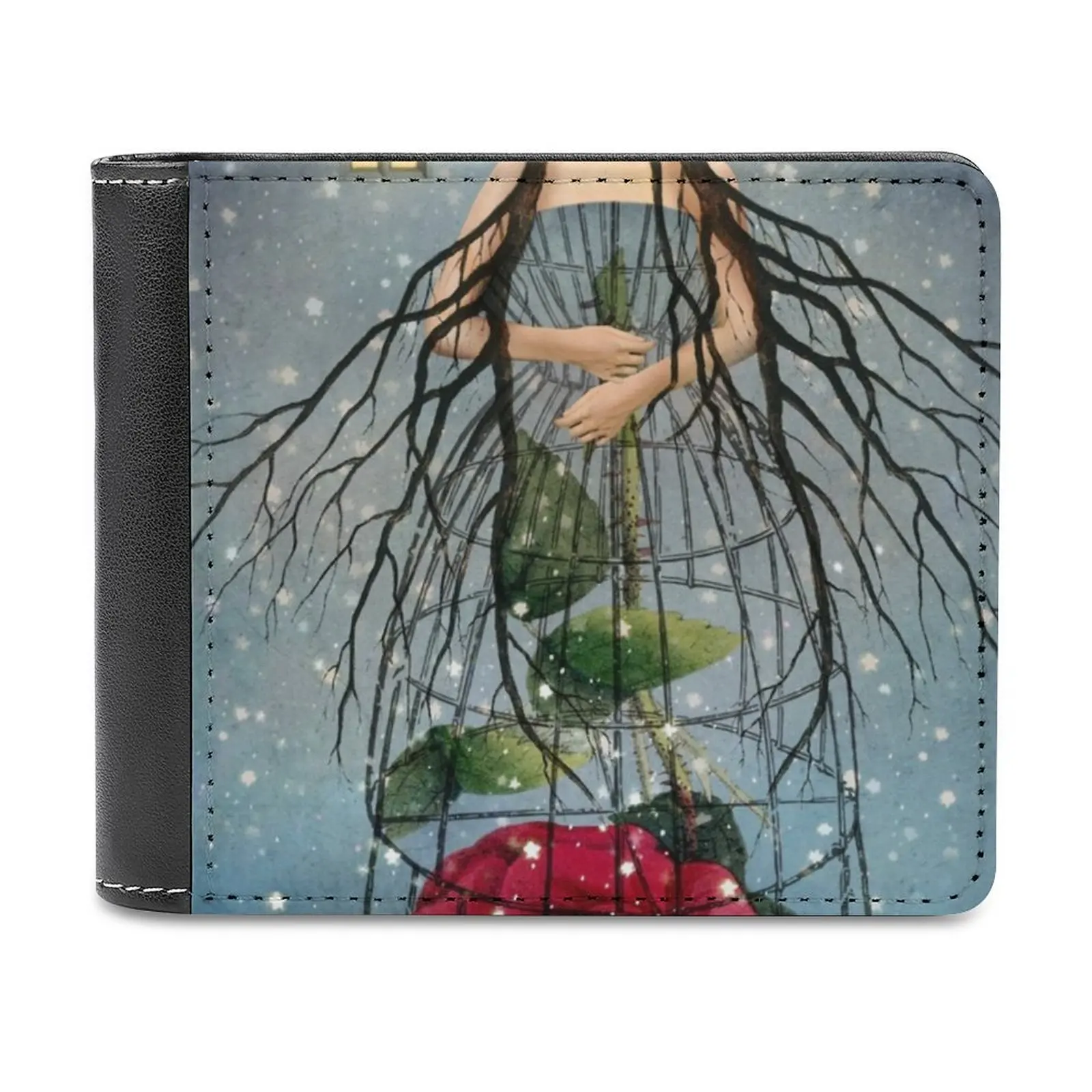 

Digital Collage New Men Wallets Pu Leather Men Purse High Quality Male Wallet Five Of Pentacles Catrin Welz Stein Wilt Stone