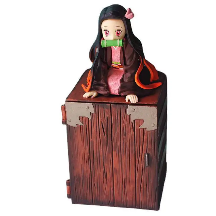 Kawaii Demon Slayer Nezuko Figure With Box Up Art Mini Cute Kimetsu No Yaiba Figurine Lovely Model Dolls Toy |