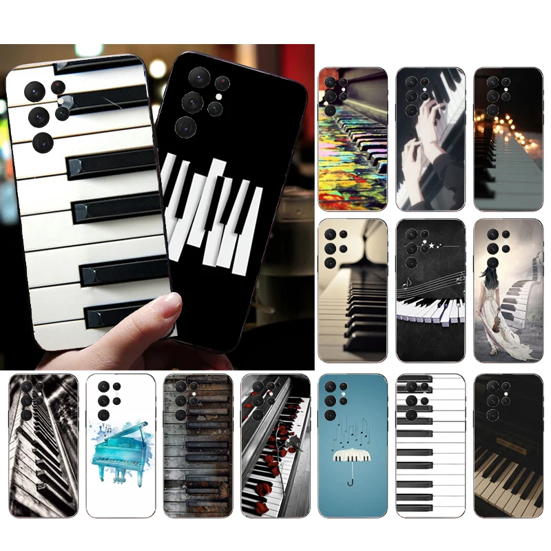 

Phone Case for Samsung Galaxy S23 S22 S21 S20 Ultra S20 S22 S21 S10 S9 Plus S10E S20FE Music piano keyboard Case