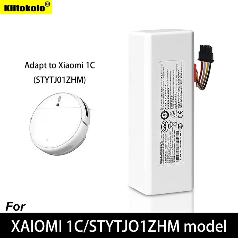 

14.4V 5200mAh 6500mAh 7800mah 12800mAh Robot Vacuum Cleaner 1C Battery for Xiaomi Mijia 1C STYTJ01ZHM Robot Vacuum Mop Cleaner