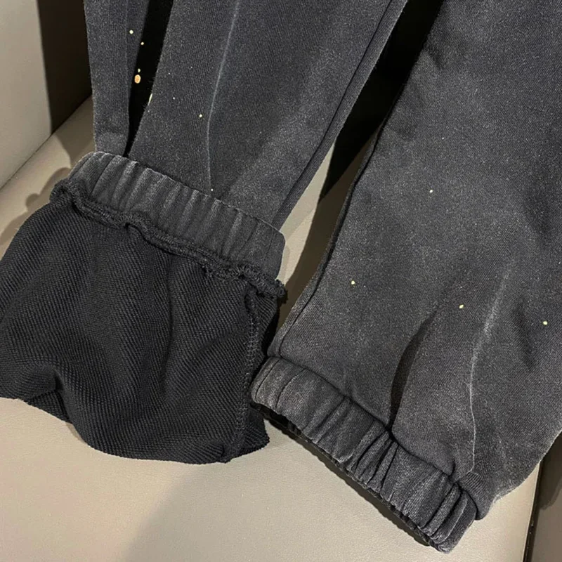 Винтажные Брюки-джоггеры 24FW с эффектом потертости классические спортивные брюки