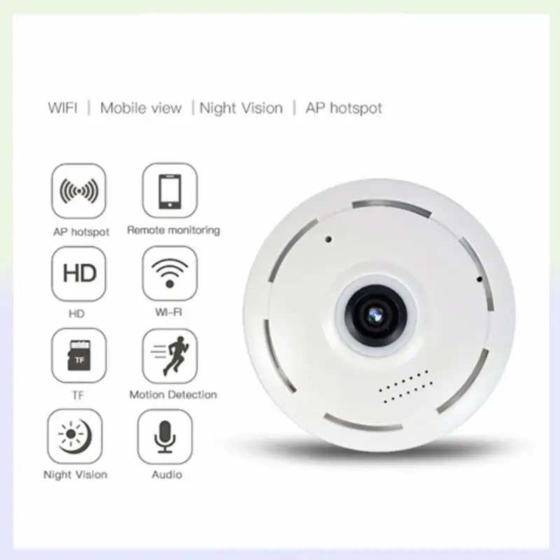 

Wifi Smart Panoramic Camera Night Vision Motion Detect Alarm V380pro Security Protection Cameras HD Indoor Baby Pet Monitor