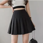 Плиссированная Женская мини-юбка с высокой талией, соблазнительные теннисные юбки, женская танцевальная юбка, милая Повседневная Корейская белая черная юбка, юбки