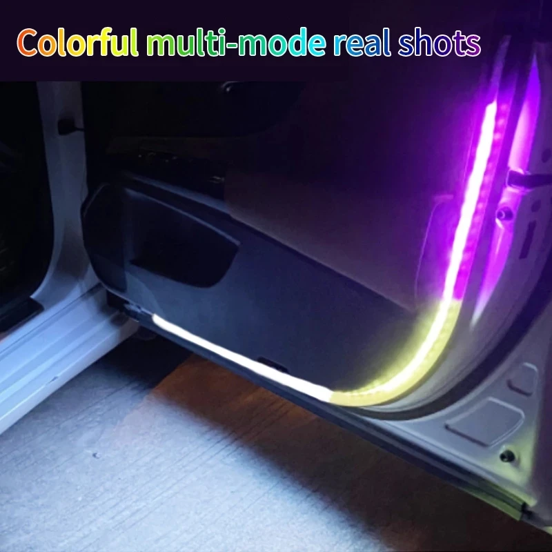 

12V LED Opening Warning Lamp Car Door Welcome Light Strips Car Styling Auto Strobe Flashing Ambient Atmosphere Lights Safety