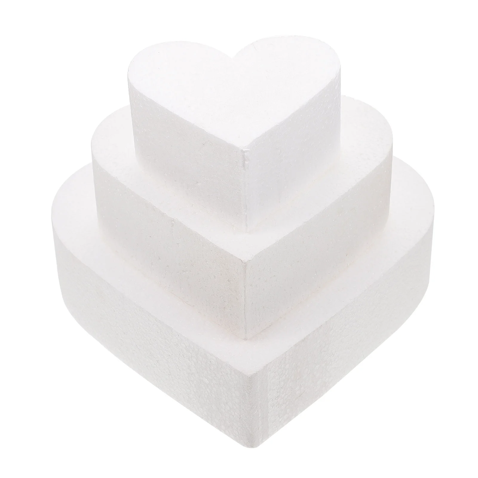 Cake Dummy Heart Dummies Polystyrene Diy Model Fake Wedding Craft Practice Shaped Mould Decorating Display Circles