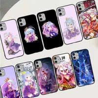 game no life anime phone case for iphone 11 12 13 mini pro max 8 7 6 6s plus x 5 s se 2020 xr xs 10 case