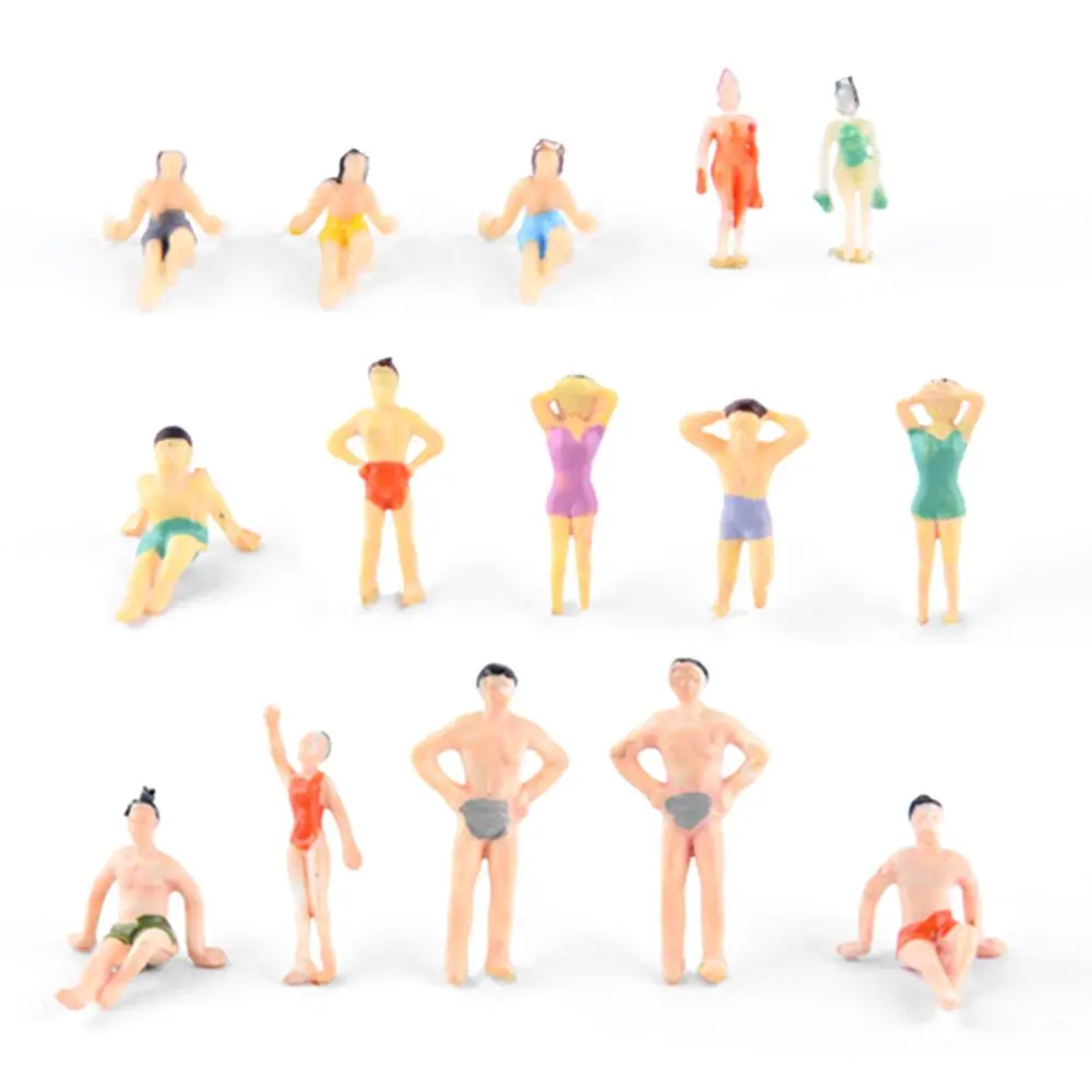 

10/15Pcs Beach Scenery Layout Miniature Swimming People Figures DIY Character Different Poses 1:75/1:100/1:150 Scale Kids Toys