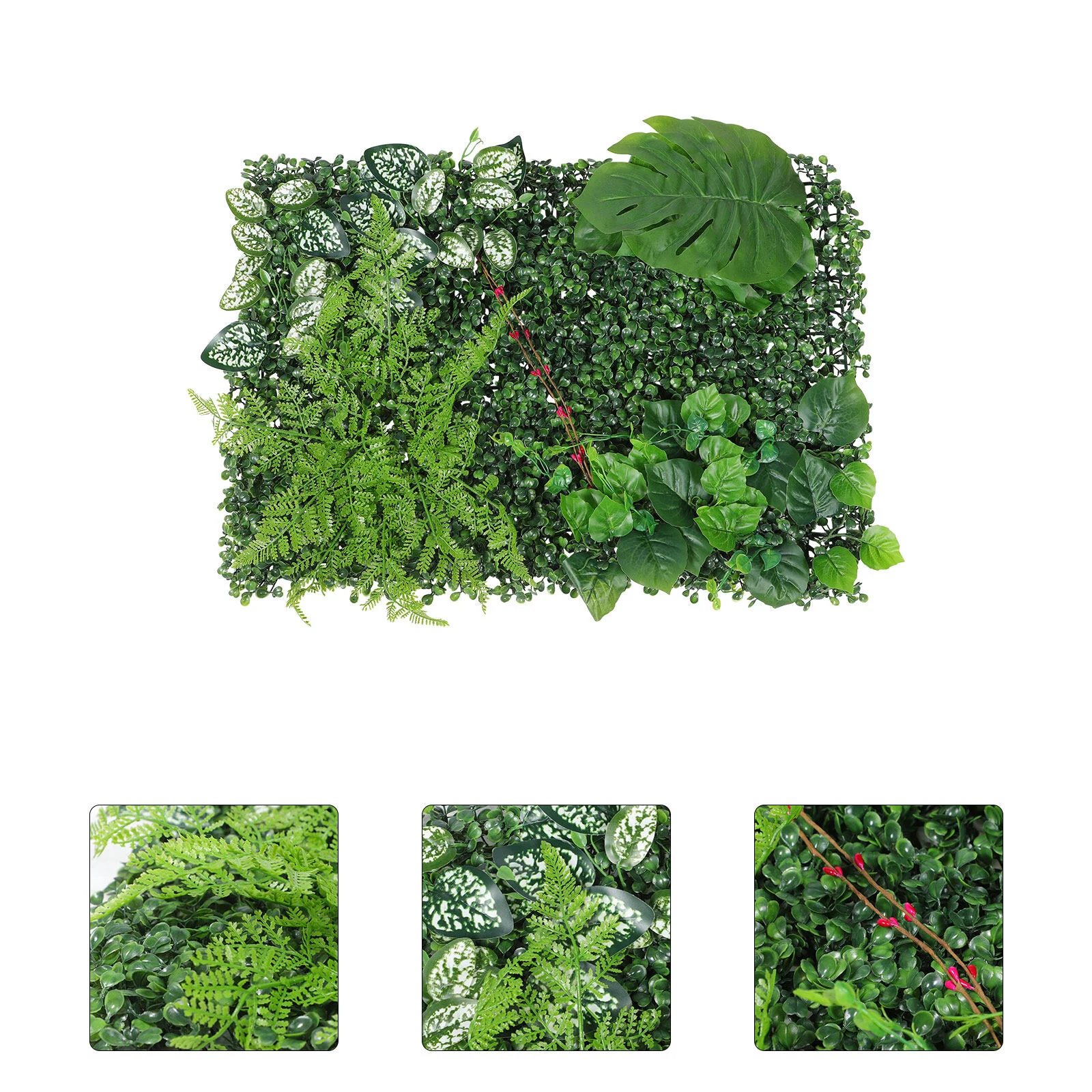 

Fence Decorations Outdoor Wall Lawns Artificial Grass Backdrop Fake Greenery Leaves Plastic Squares Walls