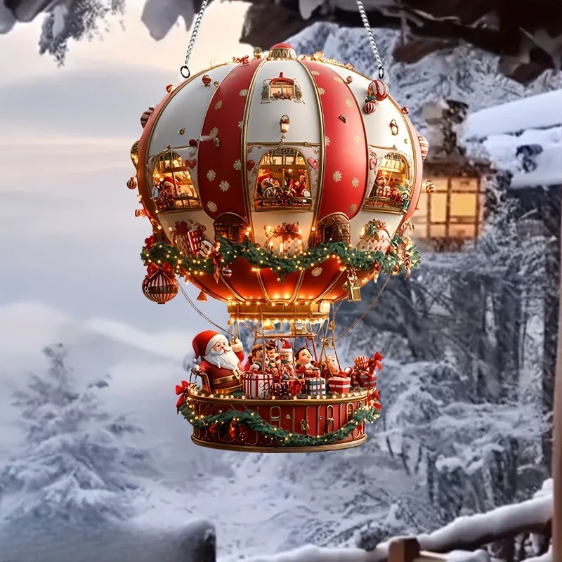 

Санта-Клаус огненный шар акриловый декор