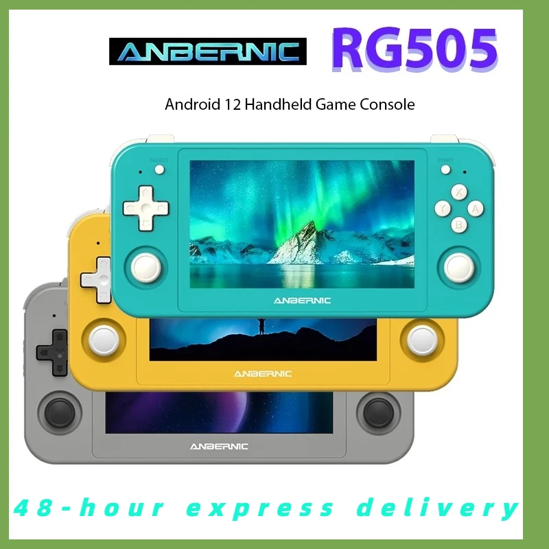 

ANBERNIC RG505 Android 12 System 4.95 Inch New Handheld Game Console OLED Touch Screen Unisoc Tiger T618 64-bit Built-in