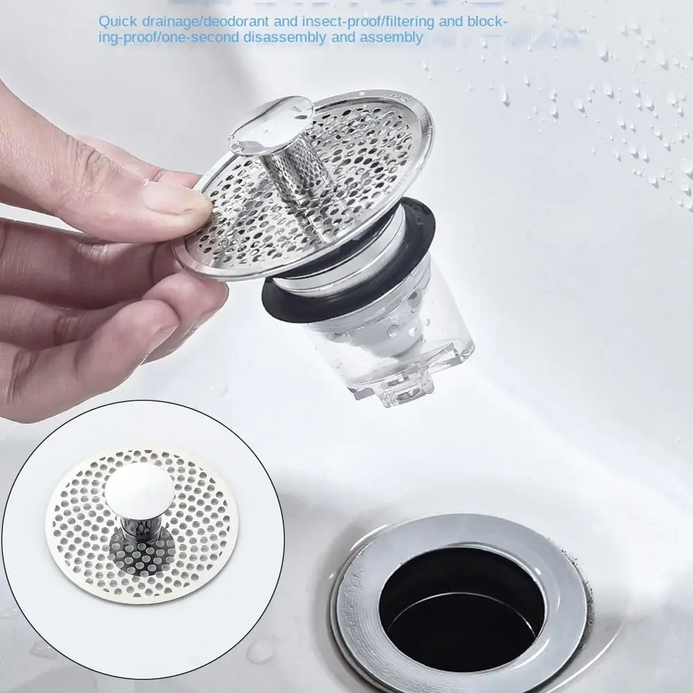 

Стопор для слива раковины с защитой от насекомых, Новый сетчатый фильтр против запаха для ванной комнаты, кухни