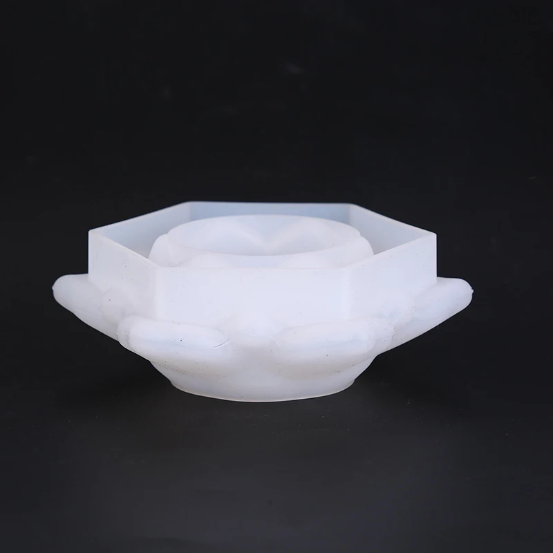 DIY Storage Box Crystal Epoxy Resin Mold 3D Lotus Candle Holder Silicone Mould | Дом и сад