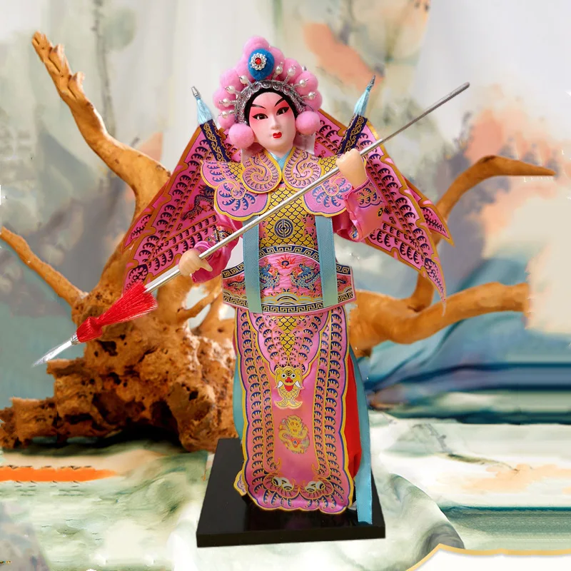 

Chinese Characteristics Silk Doll Jewelry Festival Gifts Beijing Opera Character Mask Traditional Arts and Crafts Works