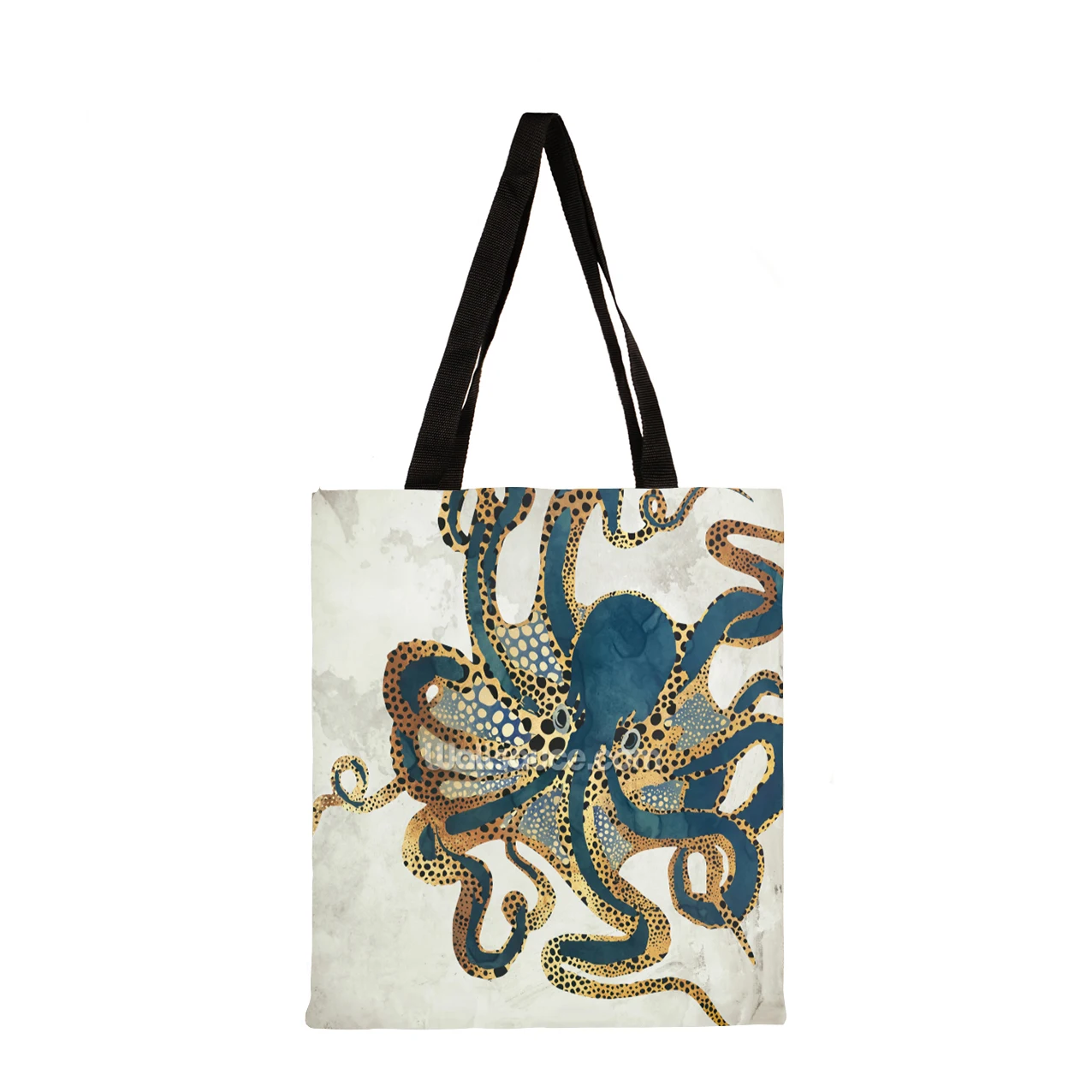 

Marine Pattern Linen Tote Bag Reusable Shopping Bag Folding Ladies Casual Tote Ladies Fabric Tote Bag