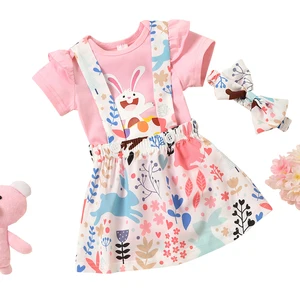 Комплект летней одежды из 3 предметов для новорожденных, однотонные хлопковые шорты, бант, повязка на голову, одежда для малышей от 0 до 24 месяцев