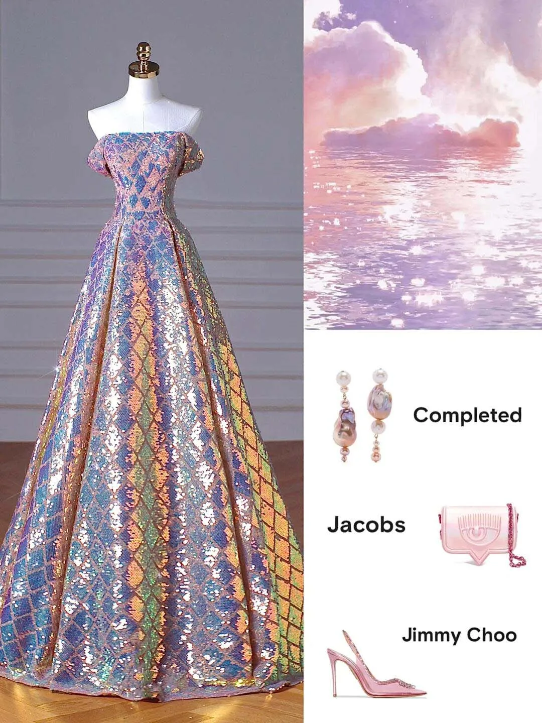 Платье XCL Heroine пайетками для мероприятия