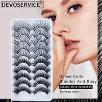 devoservice lashes 10 pairs combination pack dramatic false natural eyelashes faux cils makeup wholesale fake eyelash extension