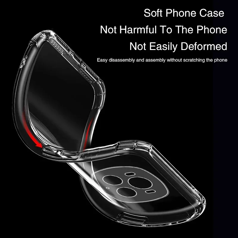 Роскошный прозрачный чехол для телефона с подушкой безопасности Honor Magic 6 Pro Lite