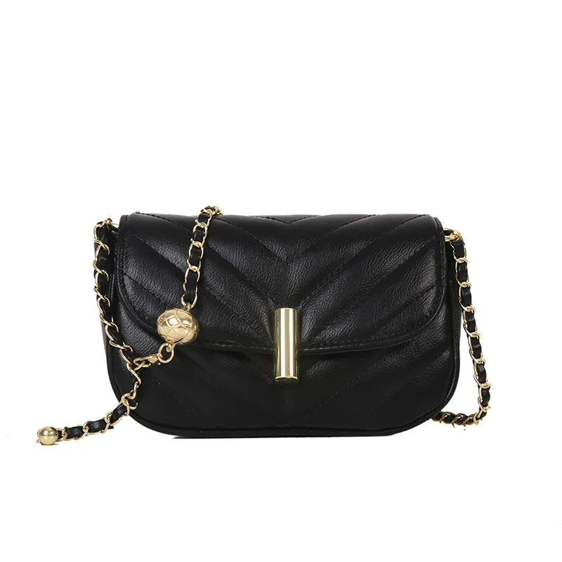 

Luxury Brand Handbags 2022 Women Designer Bags Chain Striped Shoulder Bags for Ladies Small Fashion Women Bag Famous Purse