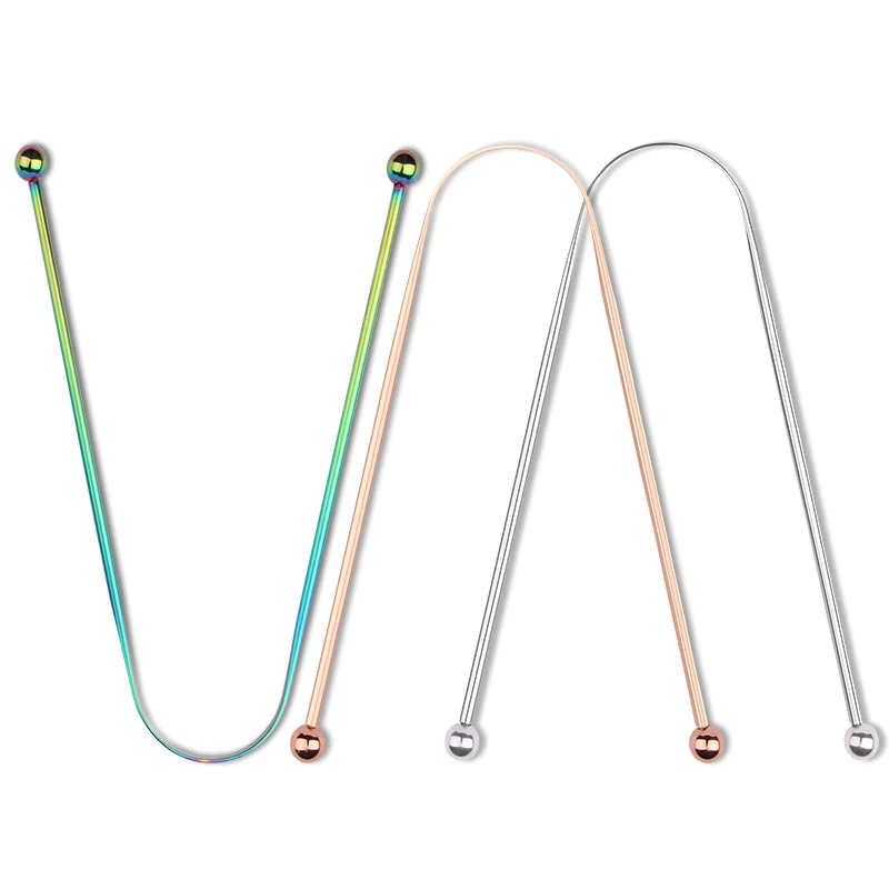 

High Quality Stainless Steel Tongue Scraper Cleaner Oral Hygiene Care Tools Fresh Breath Cleaning Coated Tongue Toothbrush